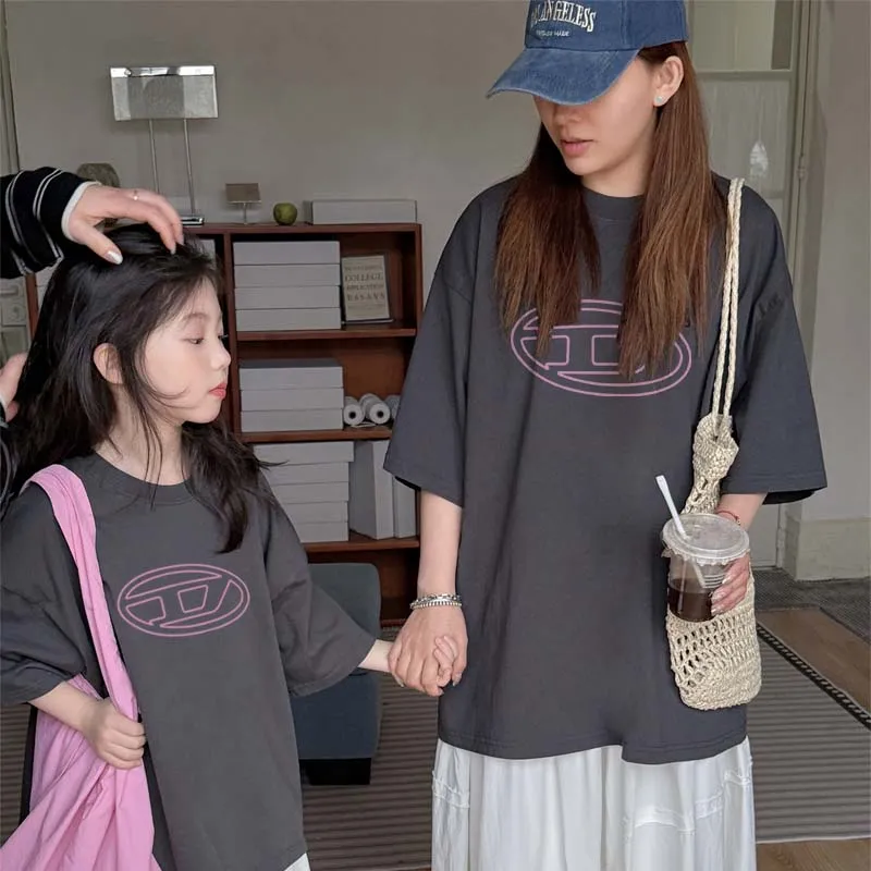 【90-160cm+親サイズ】リラックス感ある 大注目 カジュアル 着やすい 親子ペア 半袖 Ｔシャツ