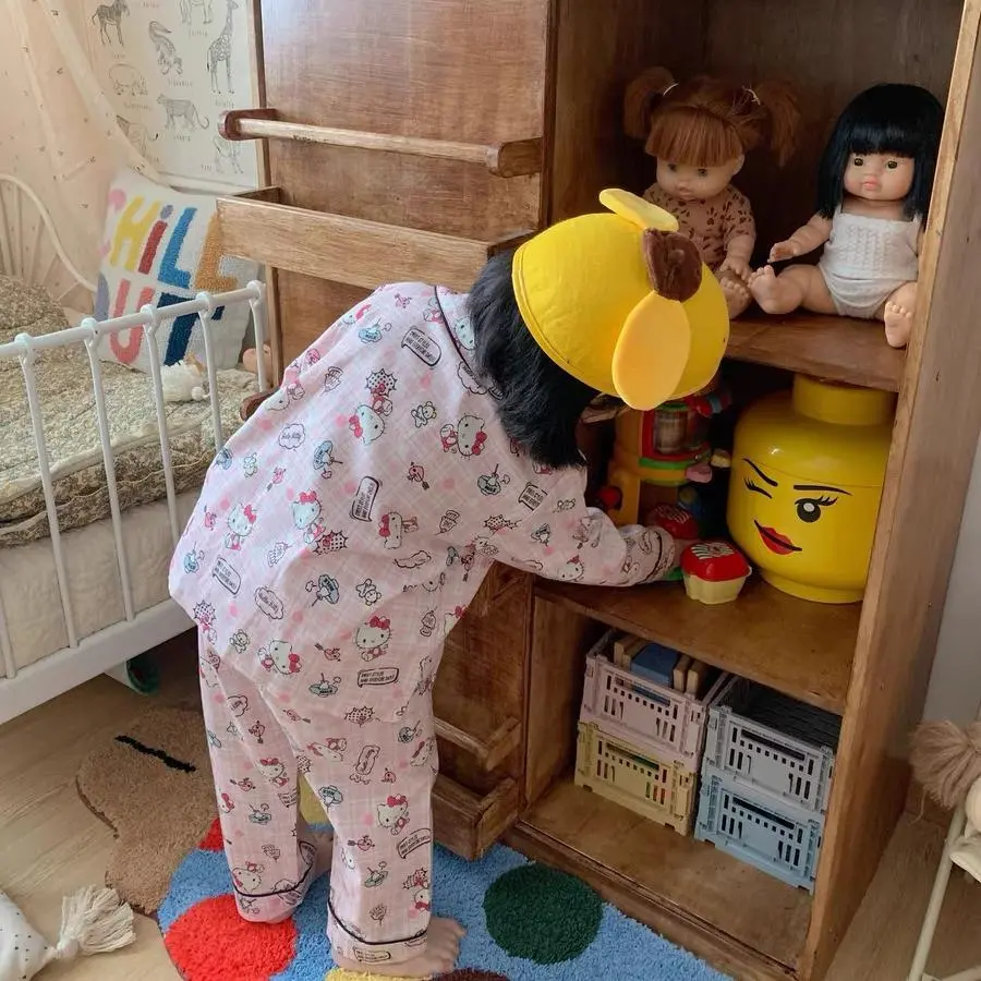 【90-140cm】好感度100％  爆売れ中 可愛い 前開きタイプ キッズ ルームウェア