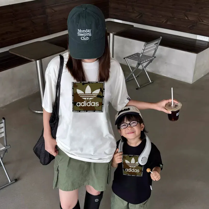 【90-160cm+親サイズ】人気爆発中 よく売れる カジュアル トレンド  親子ペア 半袖 Ｔシャツ