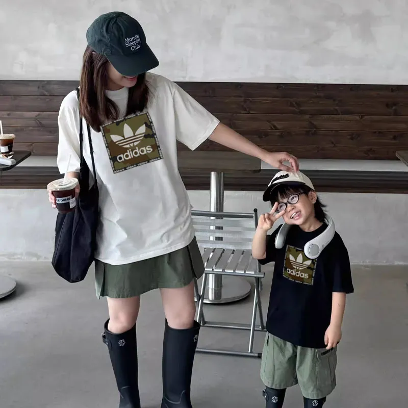 【90-160cm+親サイズ】人気爆発中 よく売れる カジュアル トレンド  親子ペア 半袖 Ｔシャツ