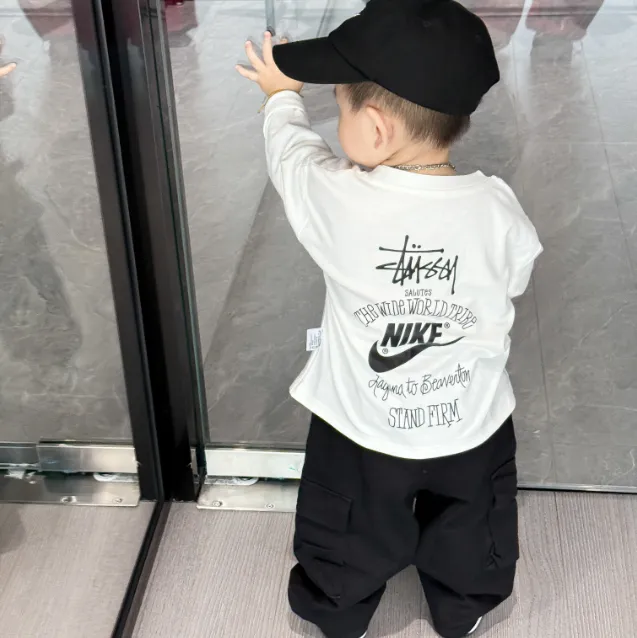 【90-160cm】リピーター多数 よく売れる カジュアル シンプル 長袖 Ｔシャツ