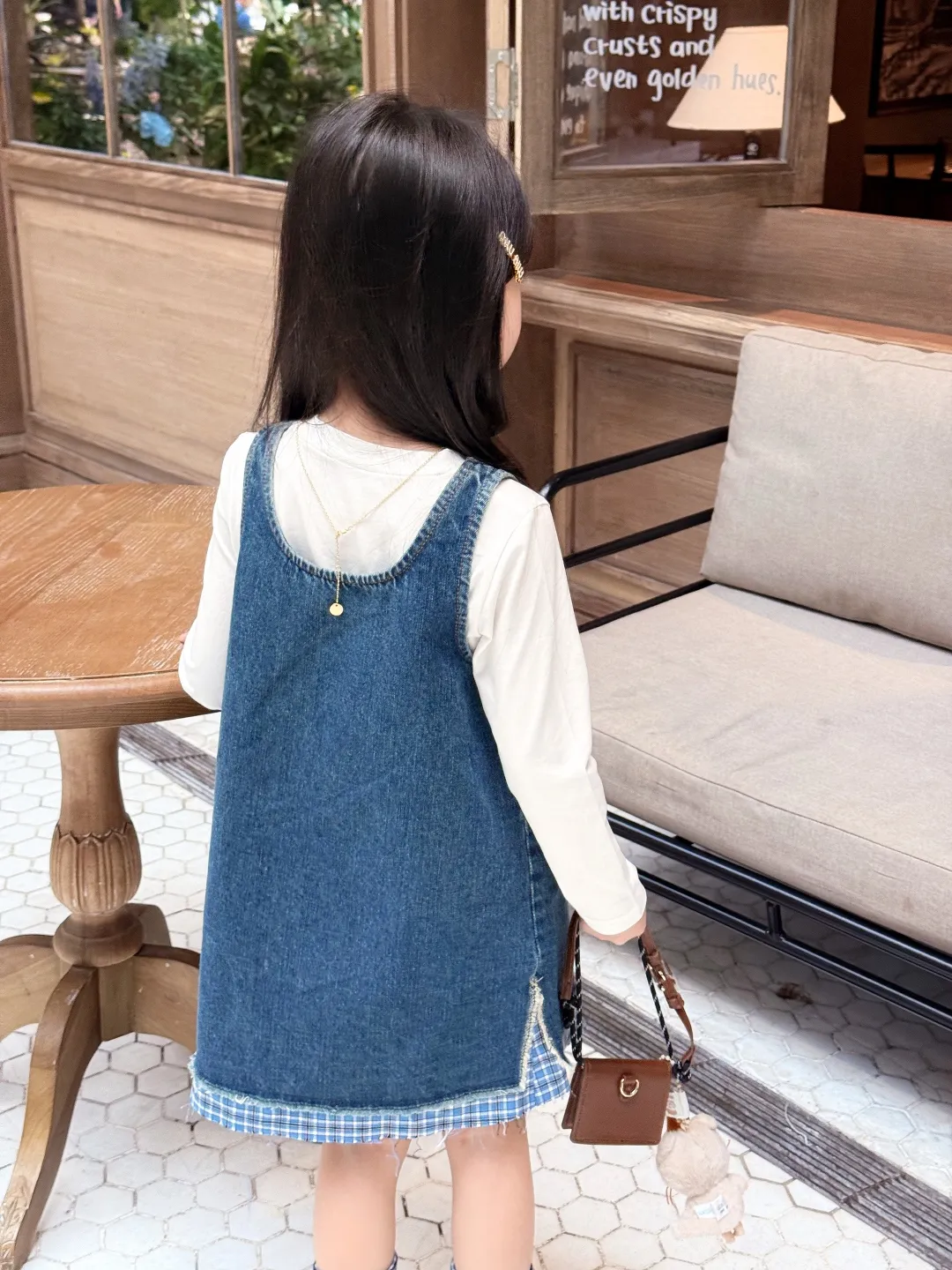 【100-160cm】おしゃれ感満点 好感度UP ガーリー 気質満点  女の子 デニム ジャンパースカート ワンピース