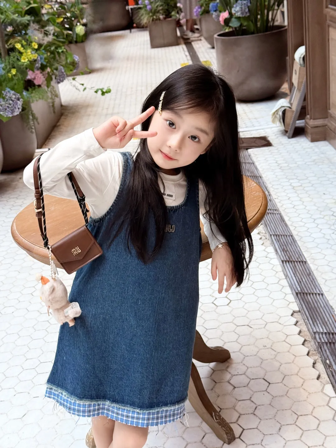 【100-160cm】おしゃれ感満点 好感度UP ガーリー 気質満点  女の子 デニム ジャンパースカート ワンピース