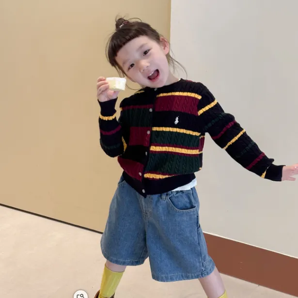 【90-150cm】ママたちに大好評 好感度UP 軽くて暖かい おしゃれ見え 女の子 カーディガン