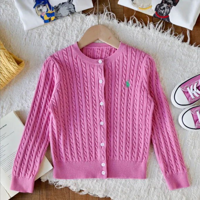 【90-150cm】デイリー使いにぴったり シンプル 型崩れしにくい 女の子 カーディガン