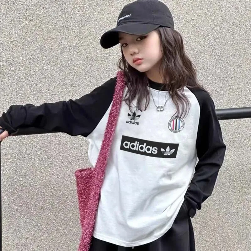 【110-170cm】ストリート感満載 爆売れ中 クール カジュアル 女の子 長袖 Ｔシャツ