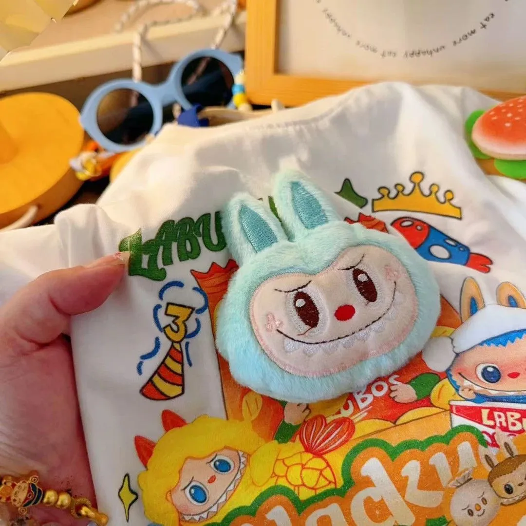 【73-150cm】好感度UP 可愛い 遊び心満載 立体ぬいぐるみデザイン 半袖Ｔシャツ