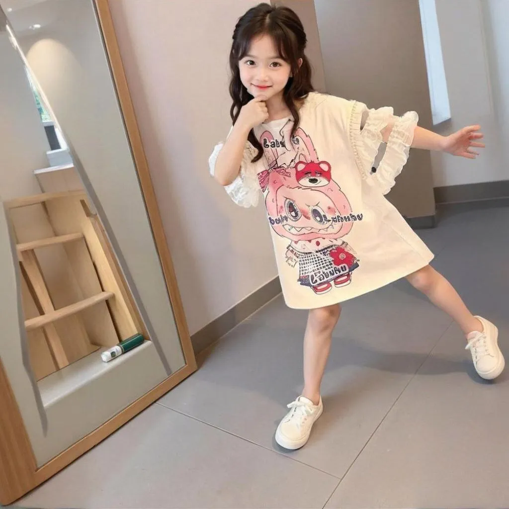 【110-170cm】おしゃれ度UP 大注目  デザイン満点 可愛い 女の子 ワンピース