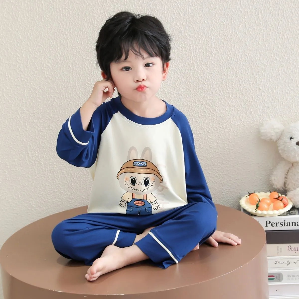 【90-140cm】大人気 可愛い 着心地良い 通気性良い カートゥーン ルームウェア セット