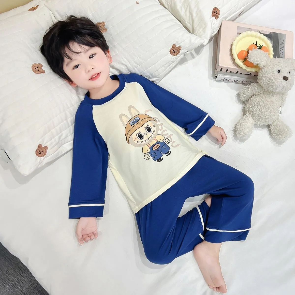 【90-140cm】大人気 可愛い 着心地良い 通気性良い カートゥーン ルームウェア セット