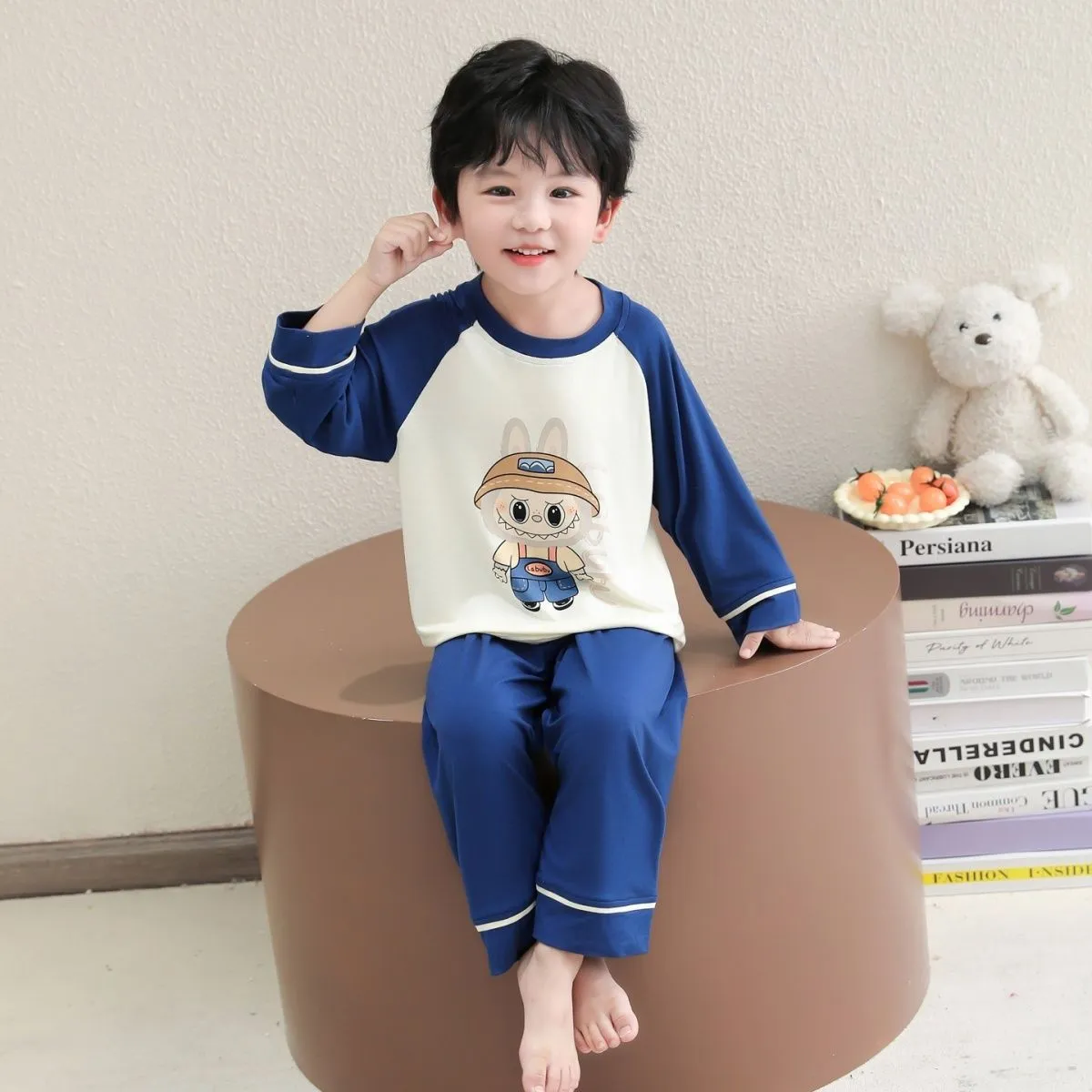 【90-140cm】大人気 可愛い 着心地良い 通気性良い カートゥーン ルームウェア セット