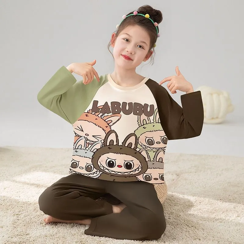 【90-170cm】通気性良い カートゥーン 肌触り良い ルームウェア セット