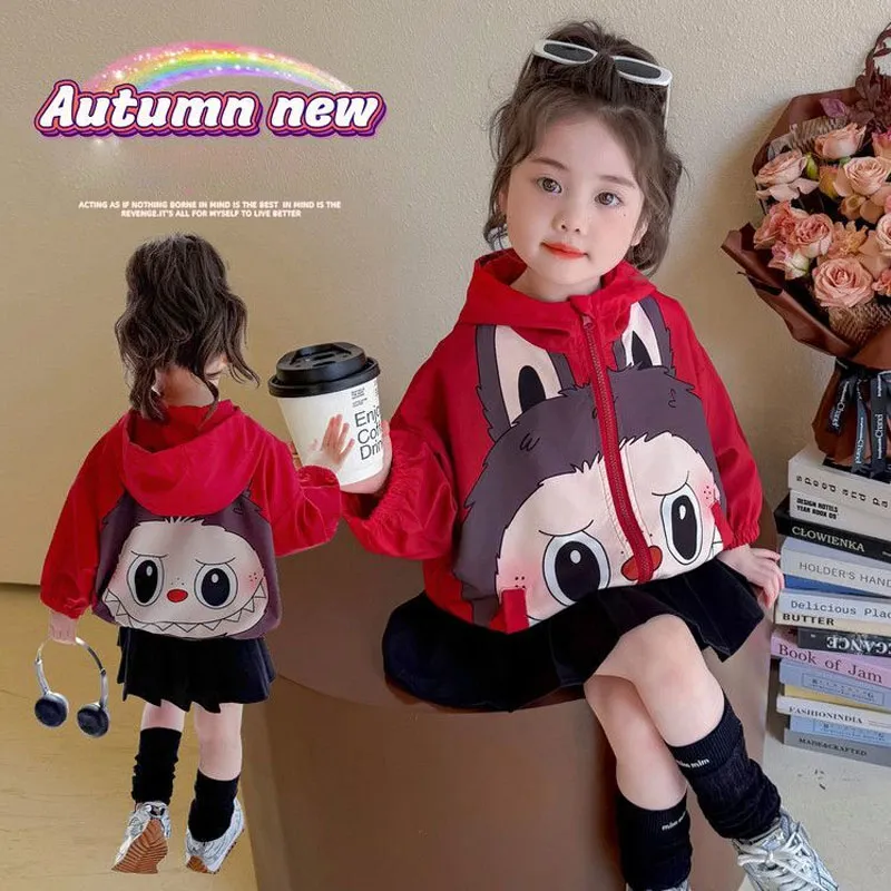 【90-140cm】好感度アップ 可愛い カジュアル カートゥーン フード付き アウター