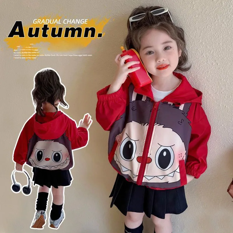 【90-140cm】好感度アップ 可愛い カジュアル カートゥーン フード付き アウター