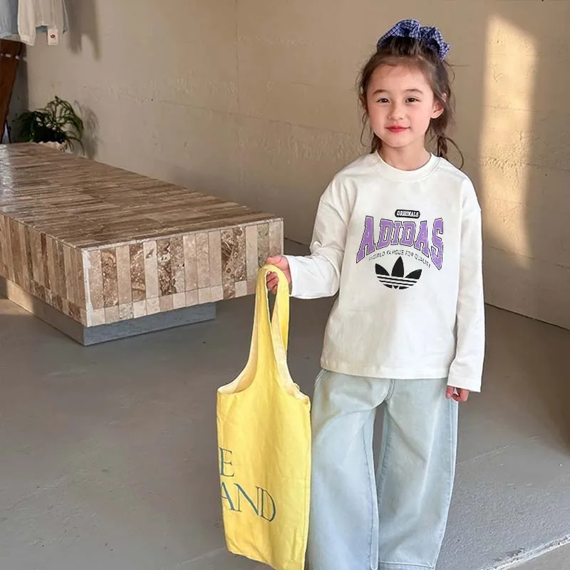 【90-160cm】デイリーにぴったり 爆売れ中 カジュアル トレンド 女の子 長袖 Ｔシャツ