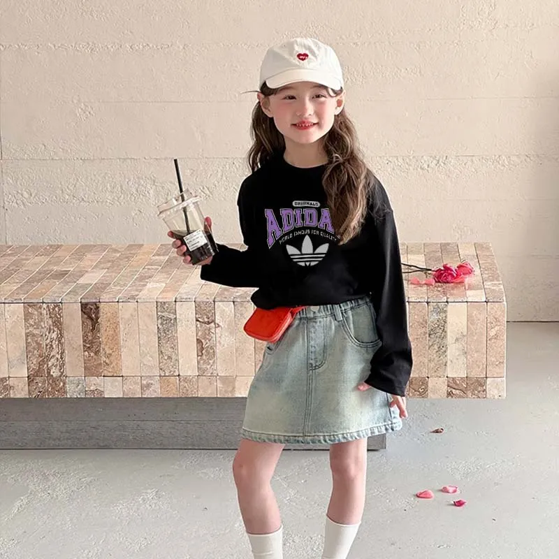 【90-160cm】デイリーにぴったり 爆売れ中 カジュアル トレンド 女の子 長袖 Ｔシャツ