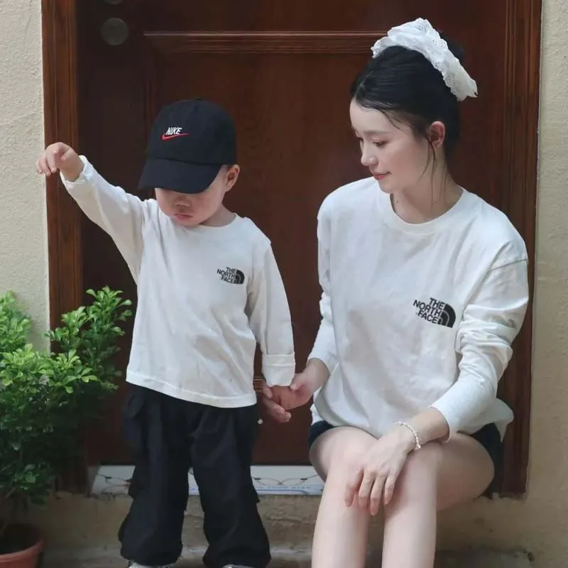【90-160cm+親サイズ】おしゃれキッズ必見  好感度UP カジュアル 秋新作 親子ペア 長袖 Ｔシャツ