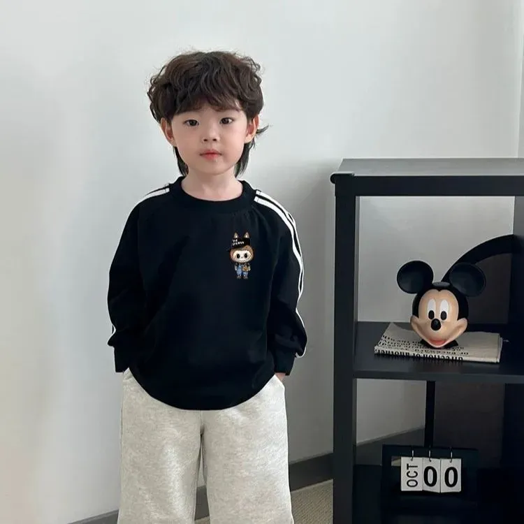 【100-160cm】ママたちに大好評 トレンド  キャラクター クール 着やすい 長袖 Ｔシャツ