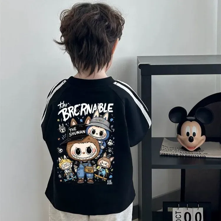 【100-160cm】ママたちに大好評 トレンド  キャラクター クール 着やすい 長袖 Ｔシャツ