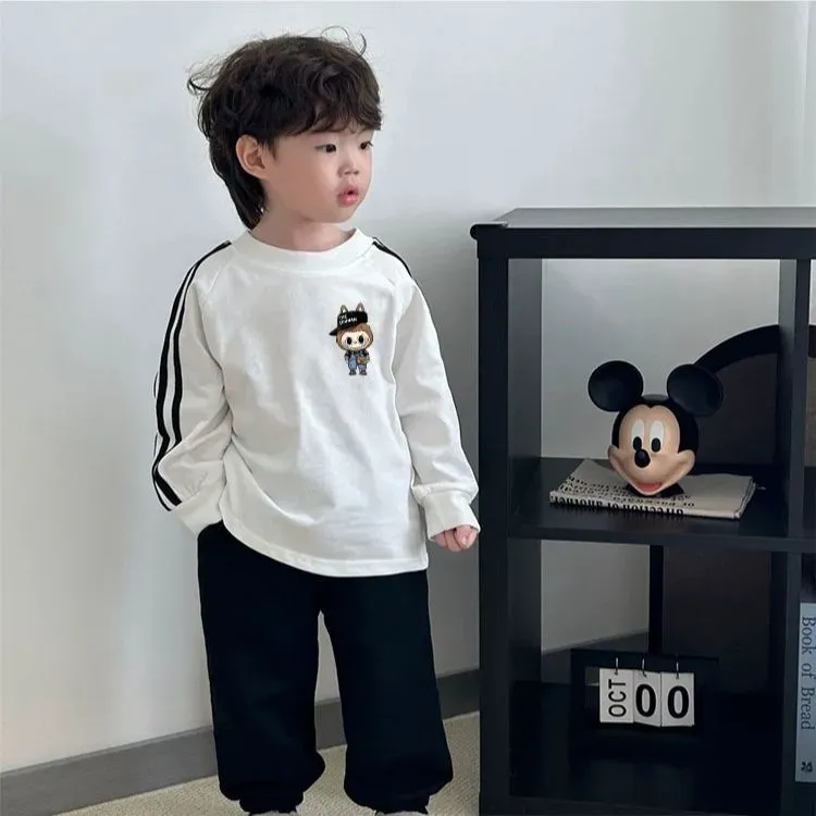 【100-160cm】ママたちに大好評 トレンド  キャラクター クール 着やすい 長袖 Ｔシャツ