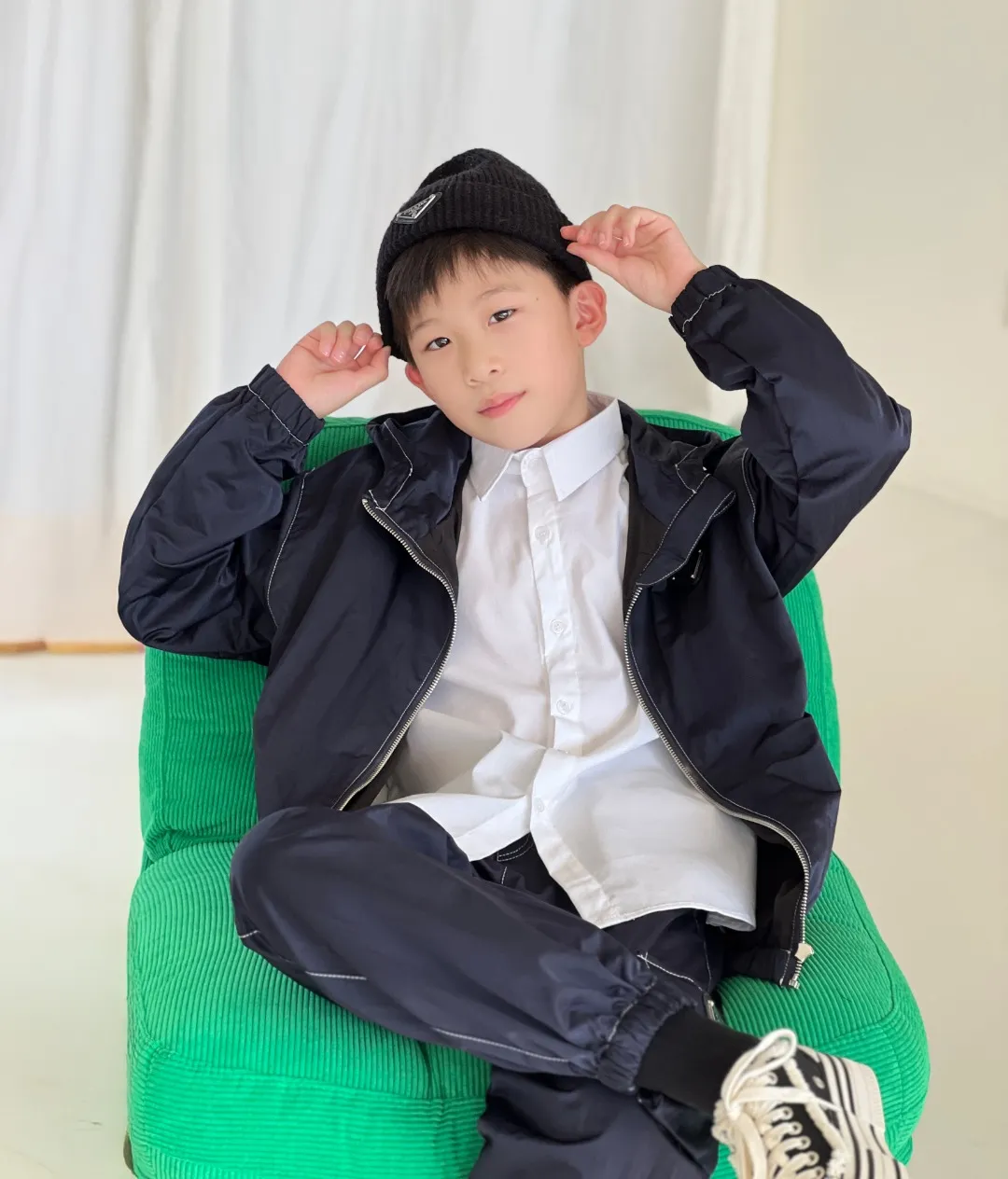 【100-165cm】ママたちに大好評 高品質 カジュアル シンプル フード付き アウター