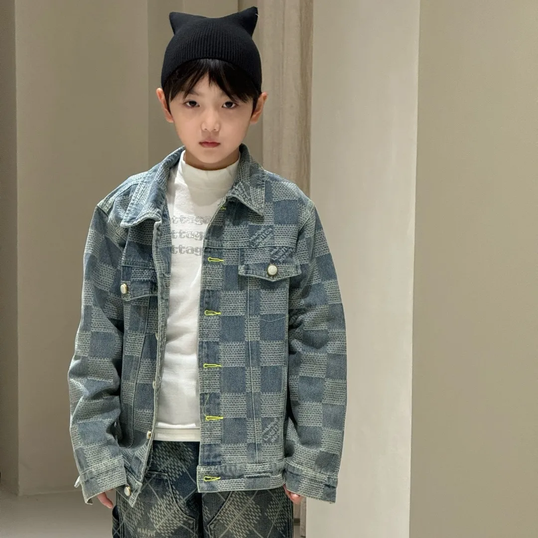 【100-165cm】見逃し厳禁 大活躍 高品質 カジュアル カッコイイ デニム アウター