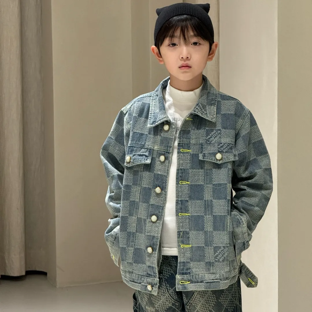 【100-165cm】見逃し厳禁 大活躍 高品質 カジュアル カッコイイ デニム アウター