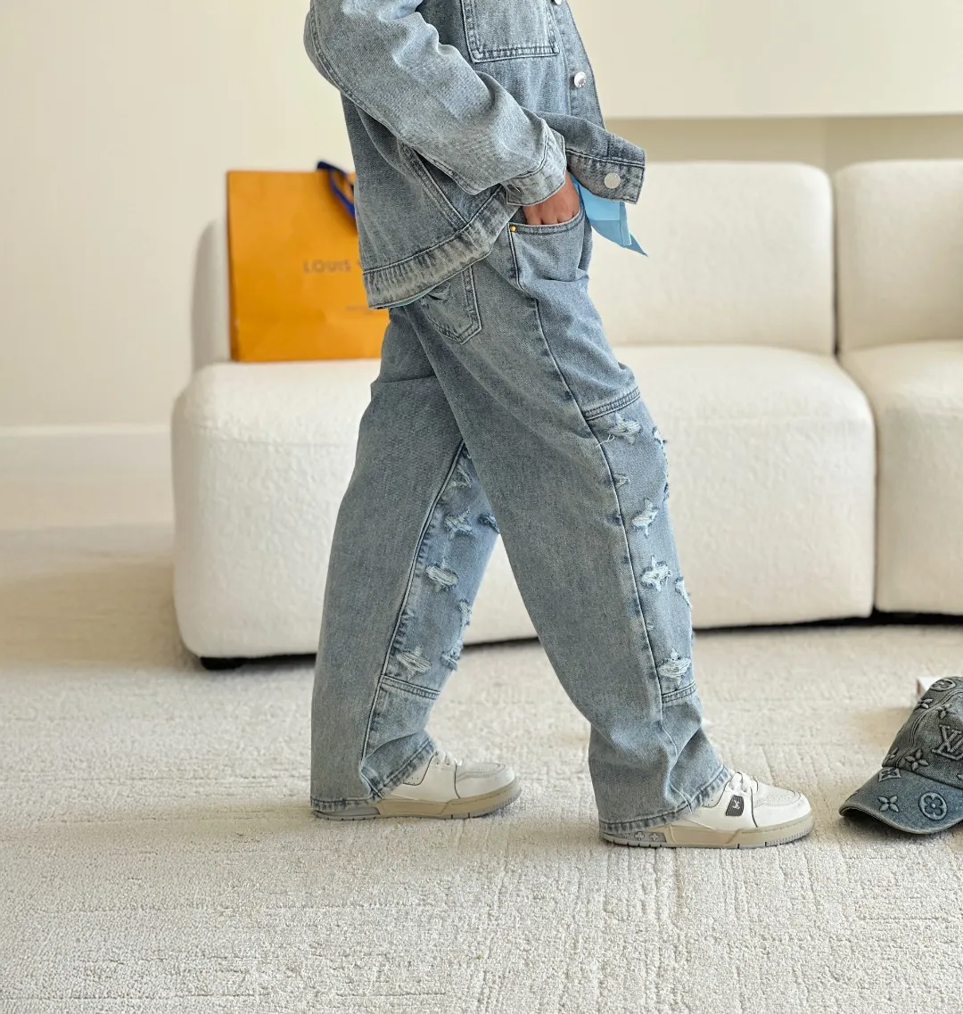 【100-165cm】話題沸騰中 大活躍 高品質 カジュアル トレンド 動きやすさ抜群 デニム パンツ