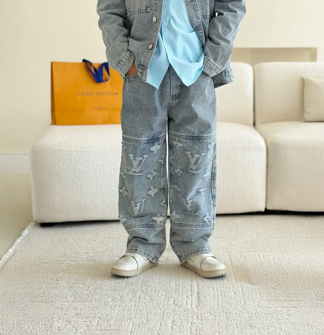 【100-165cm】話題沸騰中 大活躍 高品質 カジュアル トレンド 動きやすさ抜群 デニム パンツ