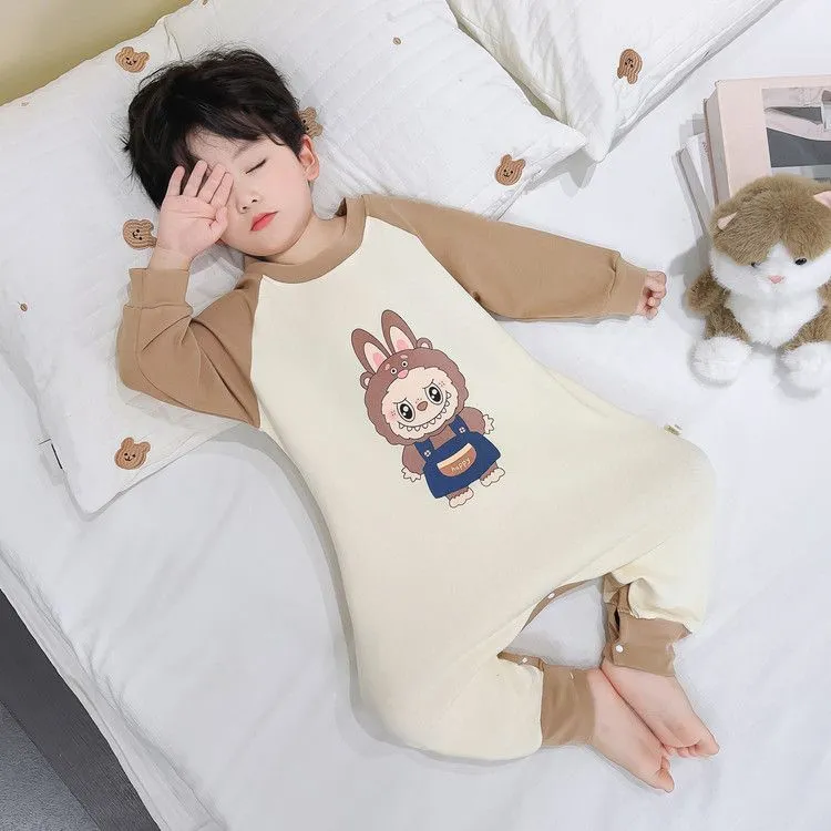 【80-140cm】大人気 肌触り良い カートゥーン 男の子 長袖 ルームウェア