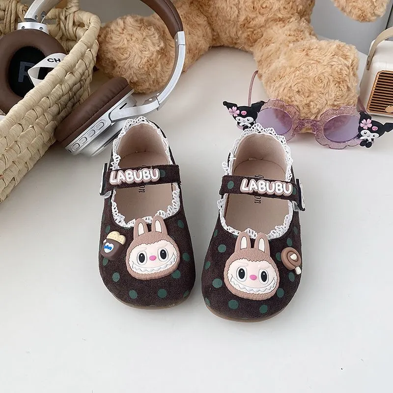 大人気 履きやすい 女の子 ドット柄 子供靴 可愛い フラットシューズ