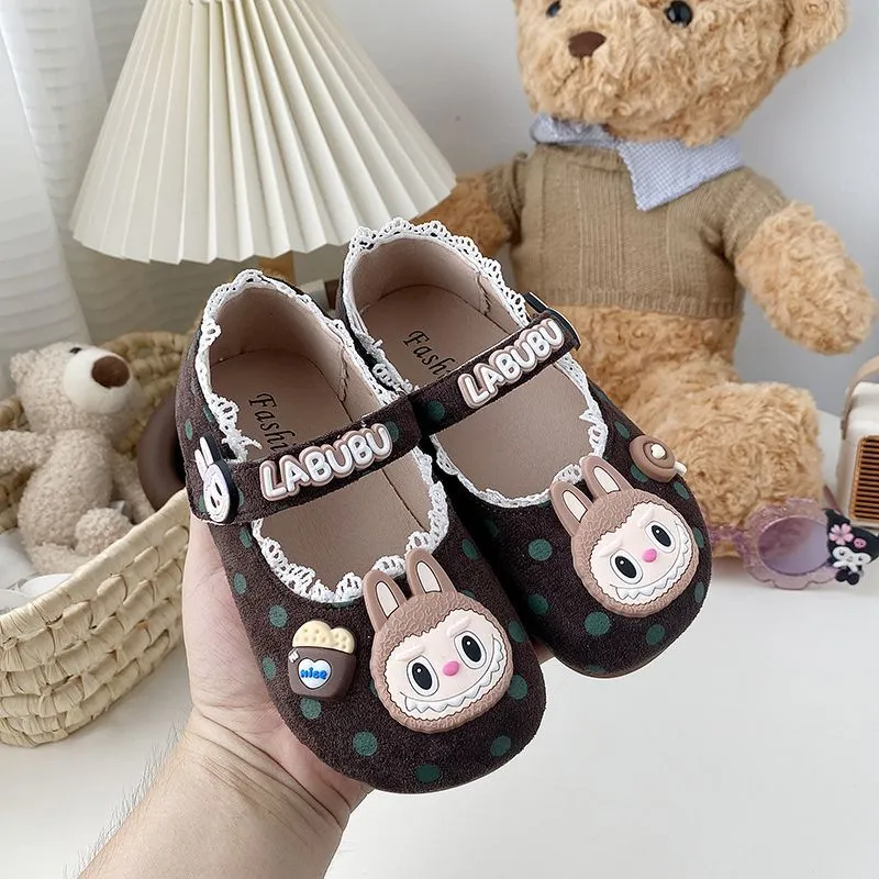 大人気 履きやすい 女の子 ドット柄 子供靴 可愛い フラットシューズ