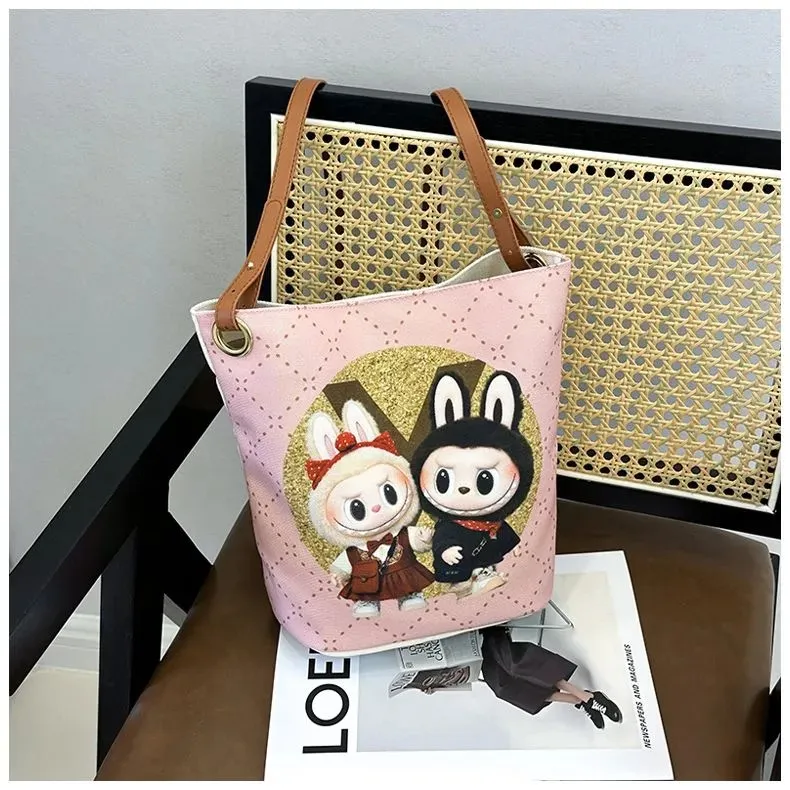 絶対欲しい！大容量 キャンバス 可愛い 斜め掛け  ショルダーバッグ