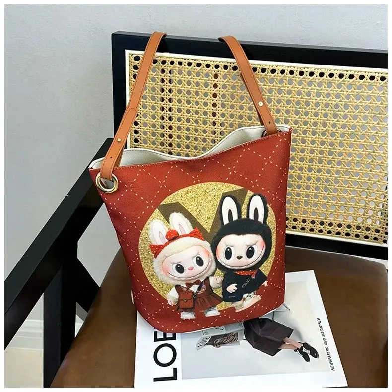 絶対欲しい！大容量 キャンバス 可愛い 斜め掛け  ショルダーバッグ