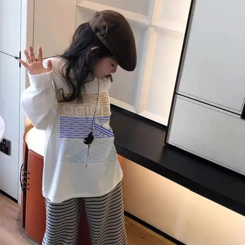 【90-160cm】これを逃す手はない 大人気 カジュアル 合わせやすい 女の子 長袖 Ｔシャツ