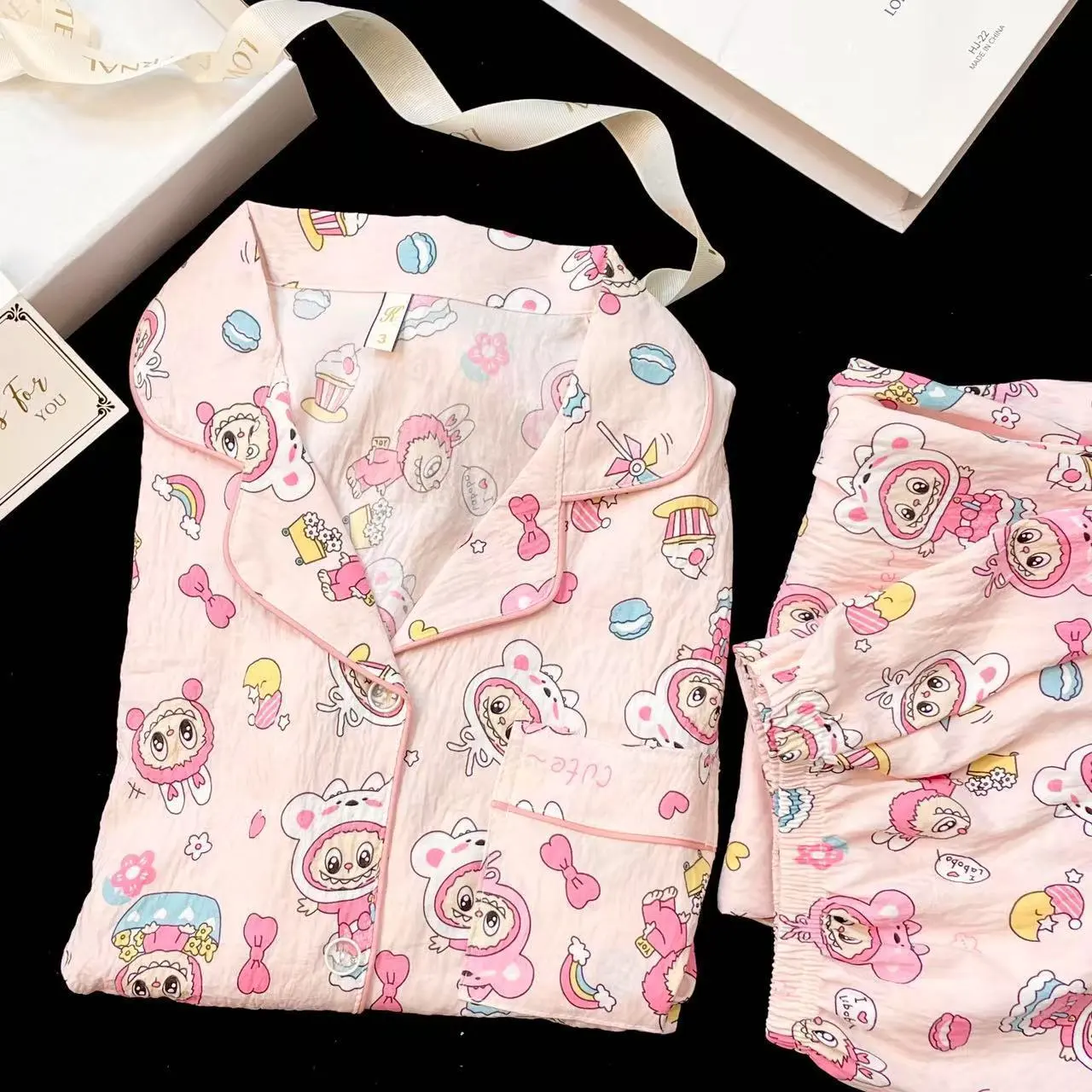 春秋新作 長袖 子供用 ルームウェア 上下セット 女の子用 パジャマ