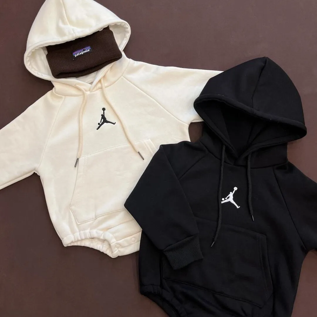 【66-90cm】ママたちに大好評 爆売れ中 カジュアル 着心地良い ベビー フード付き ロンパース/レギンス