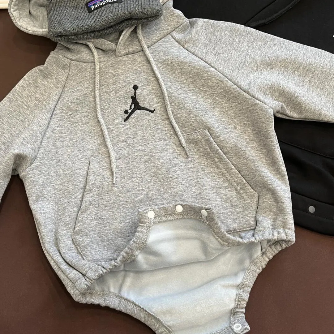 【66-90cm】ママたちに大好評 爆売れ中 カジュアル 着心地良い ベビー フード付き ロンパース/レギンス