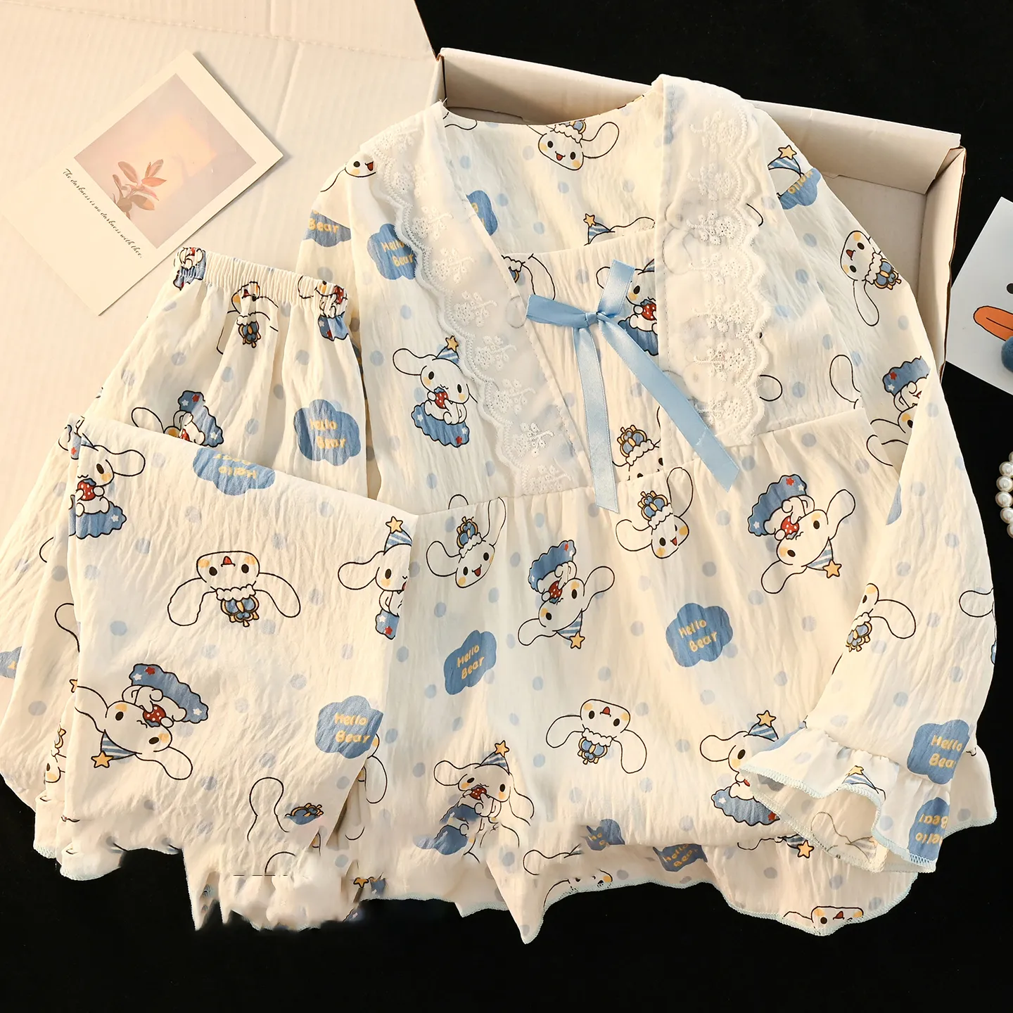 毎日着たくなる パジャマ カートゥーン 女の子 長袖 ルームウェア