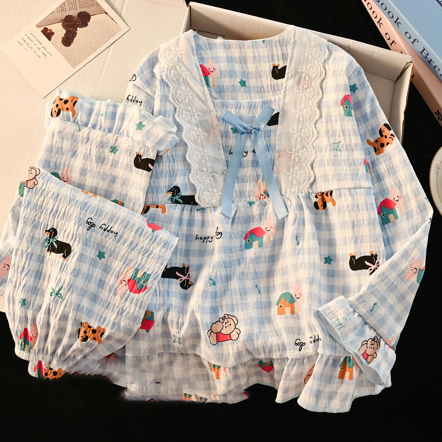 毎日着たくなる パジャマ カートゥーン 女の子 長袖 ルームウェア