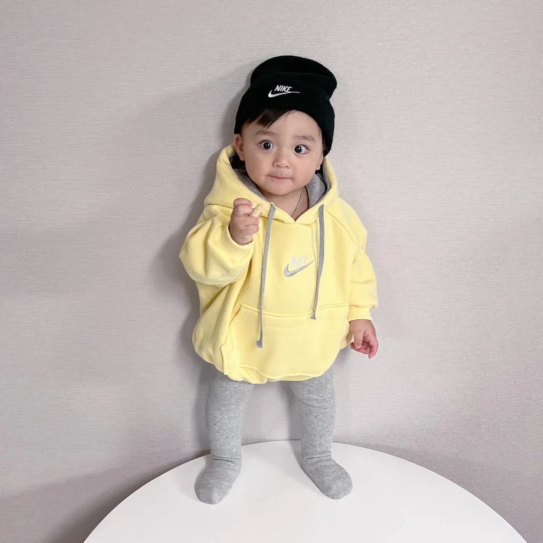 【66-90cm】高品質 履き心地いい やわらかな素材 4色選べる フード付き カジュアル ベビー ロンパース