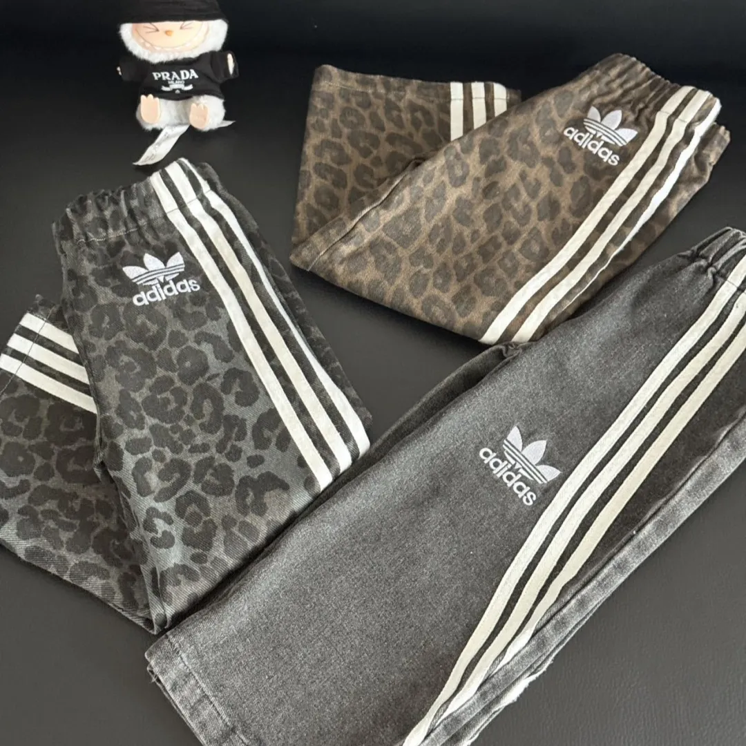 【80-130cm】トレンド感たっぷり 大注目 カジュアル ヒョウ柄 動きやすさ抜群 パンツ