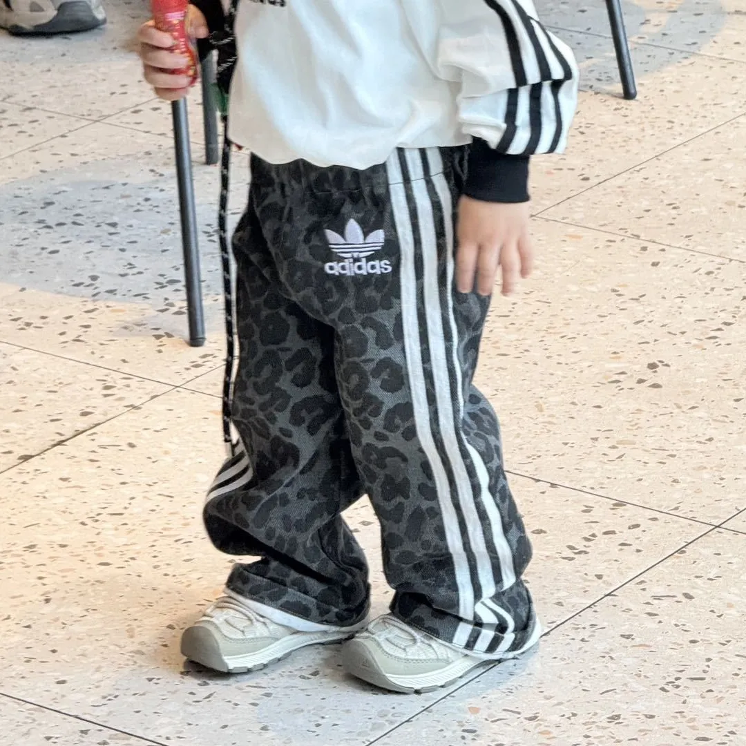 【80-130cm】トレンド感たっぷり 大注目 カジュアル ヒョウ柄 動きやすさ抜群 パンツ