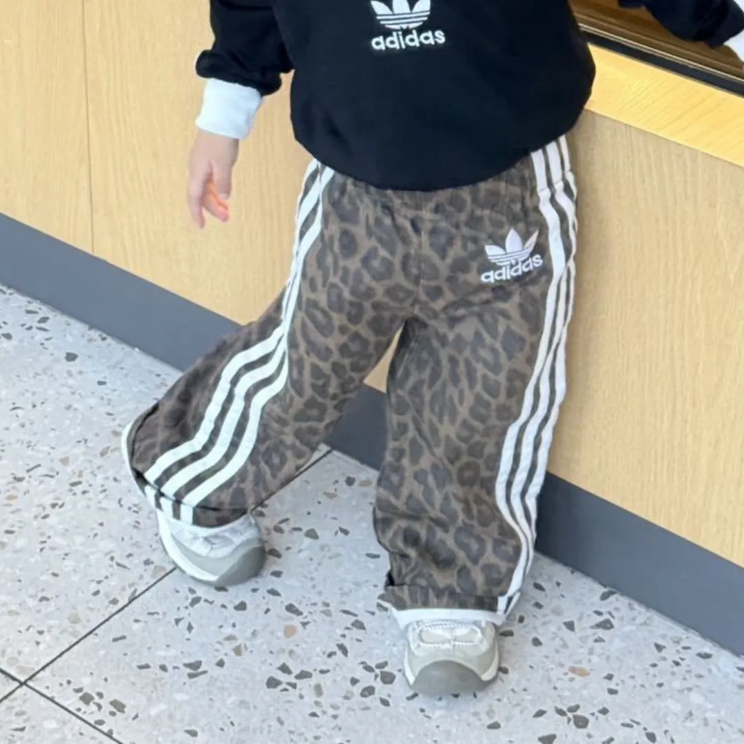【80-130cm】トレンド感たっぷり 大注目 カジュアル ヒョウ柄 動きやすさ抜群 パンツ
