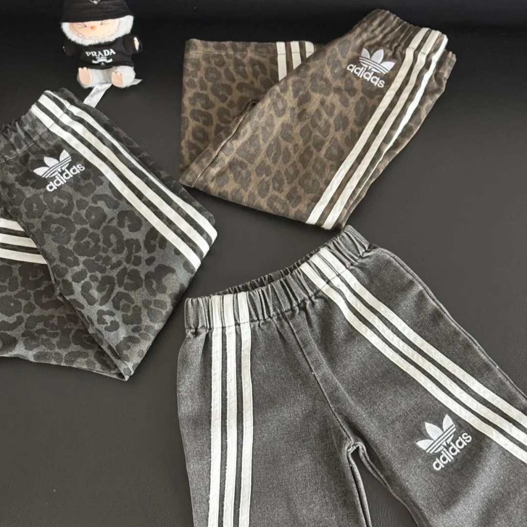 【80-130cm】トレンド感たっぷり 大注目 カジュアル ヒョウ柄 動きやすさ抜群 パンツ