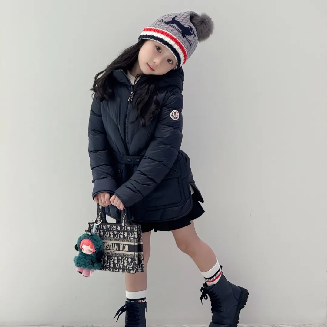 【100-160cm】デザイン満点 気質満点  おしゃれ 保温性抜群  防寒対策 ダウンジャケット