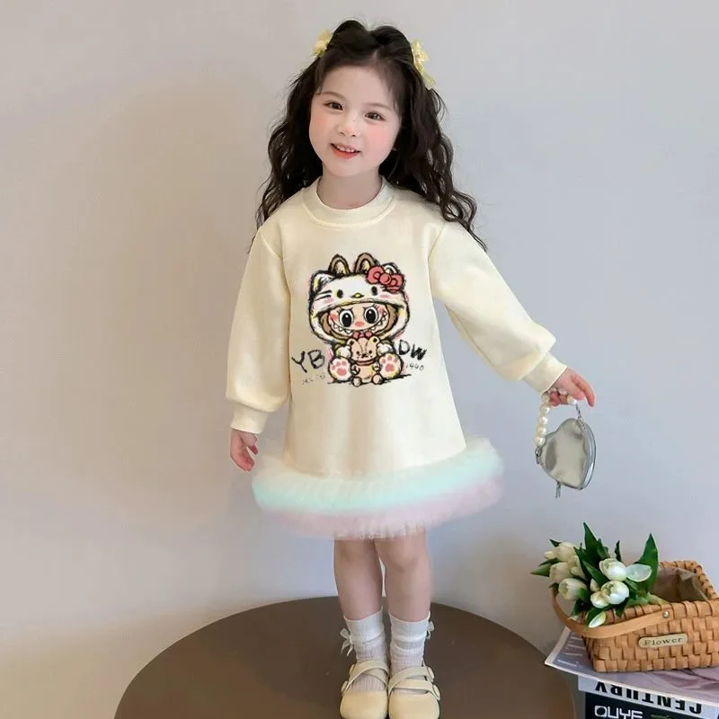 【100-140cm】よく売れる 可愛い トレンド 定番 ルーズ ワンピース