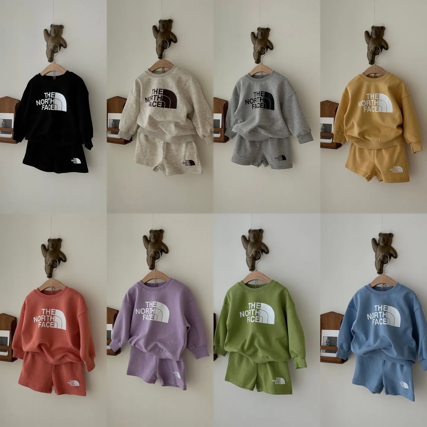 【90-160cm】二点セット 人気爆発中 カジュアル 動きやすさ抜群 プリント トレーナー＋ショートパンツ セットアップ