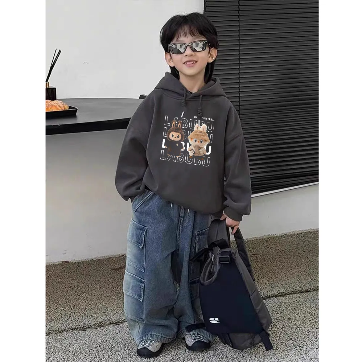 【90-150cm】絶対欲しい 新作登場 ストリート カジュアル デビルデザイン パーカー