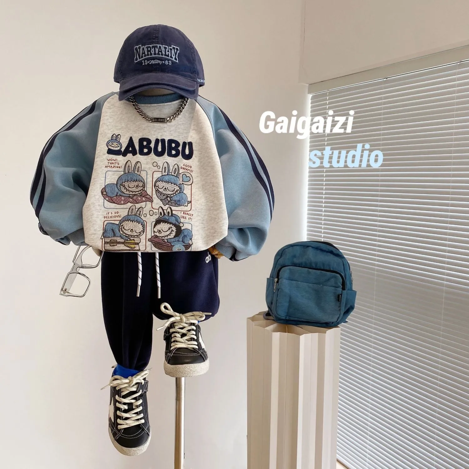 【80-160cm】絶対欲しい！カジュアル 可愛い カートゥーン バイカラー トレーナー